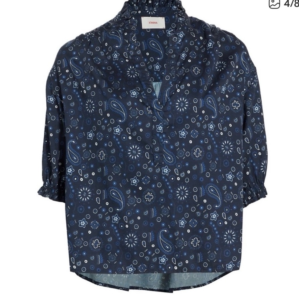 Perfect like new Xirena Cam paisley top large - Picture 5 of 10